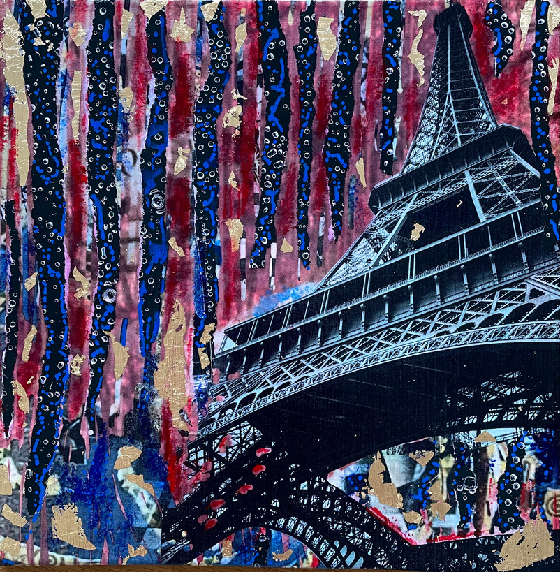 collage mix media Tour Eiffel