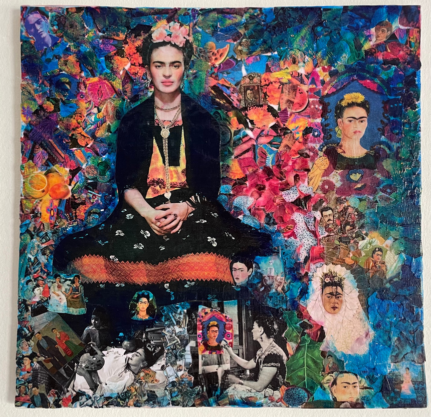 collage mix media Frida 1 - Frida Kahlo
