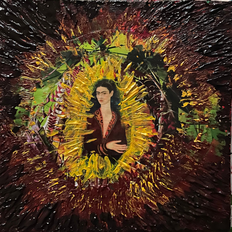 collage mix media - frida Kahlo